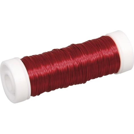 Rayher Filo Metallico per Bigiotteria, Rosso, 0,30 Mm Ø, Rotolo 50 M, 2405518 (1/2)