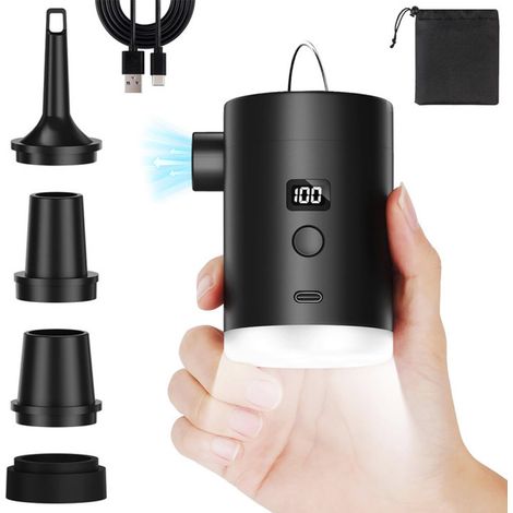 Pompe à air portable pour objets gonflables, mini pompe pour matelas pneumatiques avec écran LED (1/5)