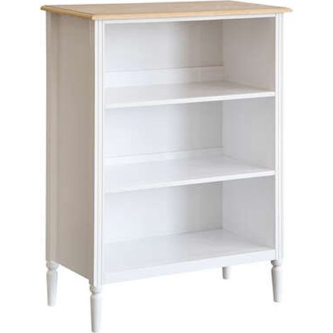 Etagère en bois de pin coloris blanc - Longueur 75 x Profondeur 35 x Hauteur 102 cm (1/3)