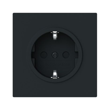 Busch-Jaeger Presa SCHUKO® Inserto Safety+ senza divaricatore nero opaco - Busch-art linear® (20 EUCRB-45M), 2CKA002013A5500