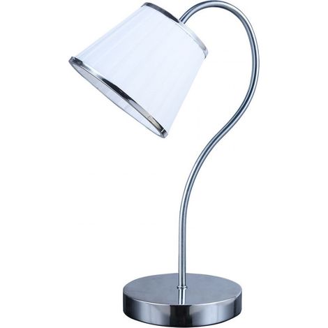 FAB 151771020  Lantanas 1xe27 Plateau de Table Chrome Blanc Abat-Jour 40x15.5x26 Cm (1/2)