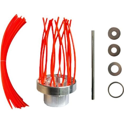 Unkrautbürste für Freischneider, Freischneideraufsatz, Universal-Trimmerkopf aus Aluminium, mit Radical Nylon-Schneidfaden (1/3)