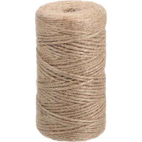Ficelle de Jute Naturelle 100m Cordelette Polyvalente pour Bricolage et Décoration, Corde Longue Durée en Chanvre Kaki pour Étiquettes Présents et Recyclage (1/5)