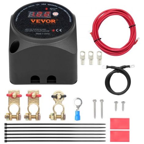 Kit isolateur batterie double - 12 V 140 A relais sensible à la (1/5)