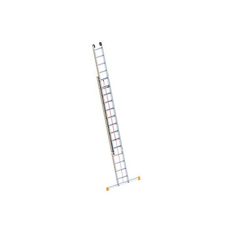 Escalera de aluminio con cable de 2 piezas extraíble incl