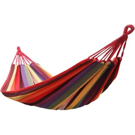 Tragbare Hängematte aus Canvas für drinnen und draußen, ideal für Garten, Camping, Veranda oder Terrasse.