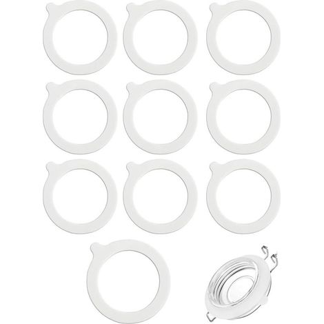 10 guarnizioni universali in silicone per barattoli, adatte a barattoli di vetro, barattoli con chiusura ermetica fatta in casa, ecc. (diametro interno 7 cm) (1/5)