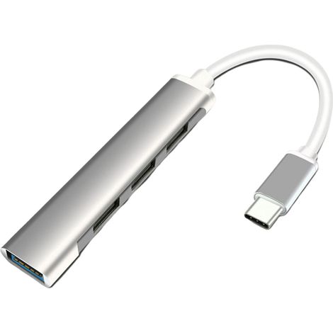 Hub USB-C 4 ports USB-A, adaptateur multiport USB-C vers USB 4 en 1, répartiteur USB-C pour ordinateur portable - FFY (1/4)
