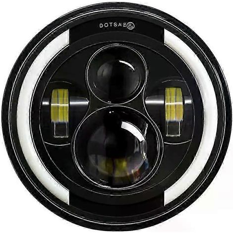 7-Zoll-LED-Auto-/Motorradscheinwerfer, 3000K–6000K, H4, 100W, 10000LM, Blinker, passend für Harley Softail Touring-JXLGV (1/5)
