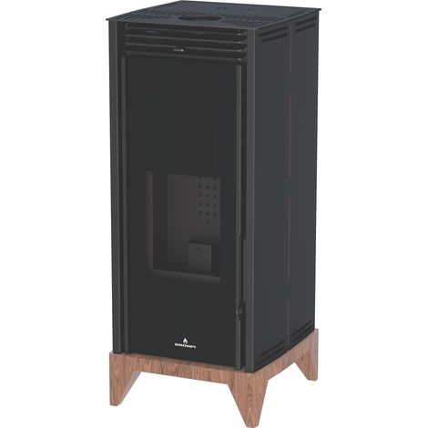 -CAHERSA- Estufa de Pellet Bronpi BROFREE 6-V NE 6KW Negra y Madera (1/5)