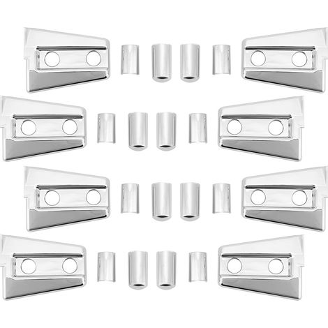 Ensemble de 24 baguettes de finition argentées pour charnières de porte Jeep Wrangler JK 2007-2017 (4 portes) (1/5)