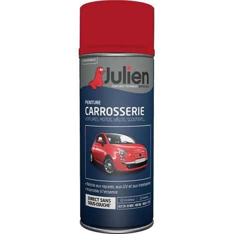 Peinture aérosol pour Carrosserie - Brillant Rouge Diable 37090 - 400 ml - Julien