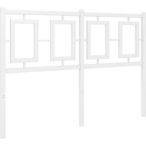 vidaXL Testiera in Metallo Bianco 120 cm (1/5)