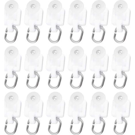 50pcs Curtain Rod Rollers Curtain Rail Gliders Hook Track (1/5)
