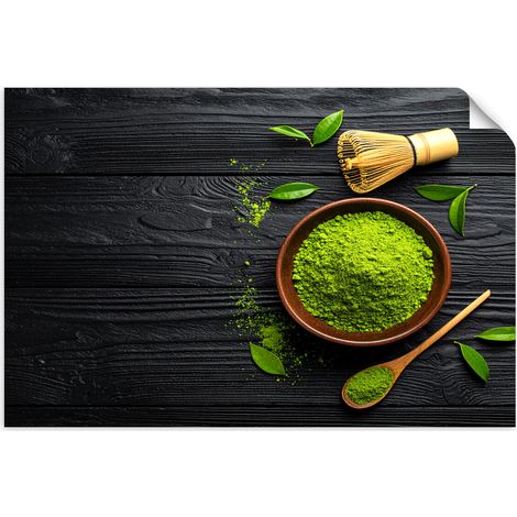 Selbstklebendes Poster – Wandsticker Matcha in einer Schale Tee 60x40 cm