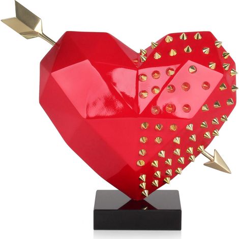 Figura ESPINLOVE Grande Dorado y Rojo 36 x 15 x 35 cm - SpazioLuzio