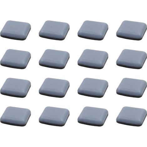 FITLAB-Patins de Meubles, 16 PiècesTéflon Carré Auto-adhésives Coulisses de Meubles Adaptés Aux Sols et Tapis Lisses (Carré, 20X20mm) (1/5)