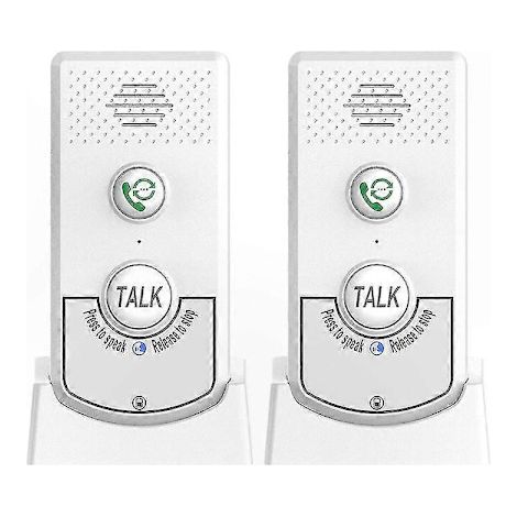 Kabelloses Heim-Intercom-System, 2er-Pack, Zwei-Wege-Sprachkommunikation, extrem hohe Reichweite und tragbar, weiß