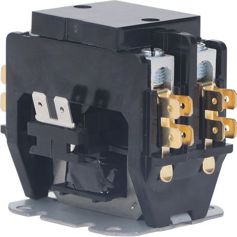 Contacteur de climatiseur 40 ampères, 2 pôles, en alliage d'argent, bobine de cuivre pour moteur de compresseur à condensateur HVAC 110V (1/4)