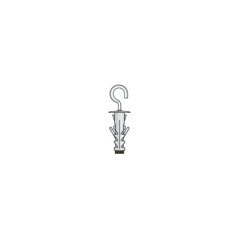 Tassello nylon c/vite a occhiolo aperto m5x12x45 conf 100 pz.