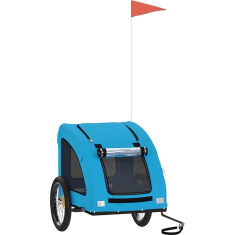Remorque de vélo pour animaux de compagnie bleu (1/5)