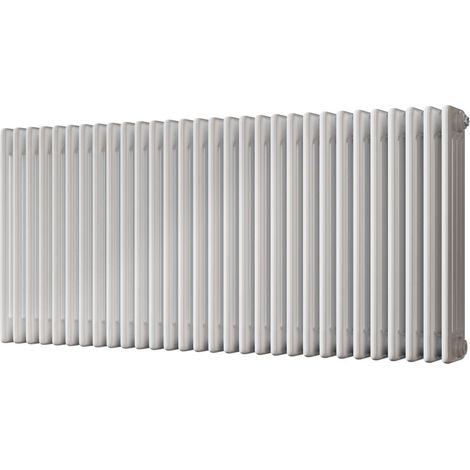 Alpha - White Column Radiator H600mm x W1340mm 4 Column - Feet Included