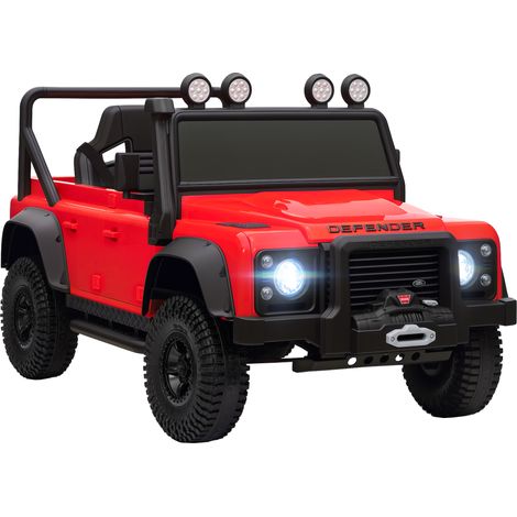 Macchina Elettrica per Bambini 3-5 Anni Land Rover Officiale 12V con Telecomando, Sospensioni, Luci LED, Rosso