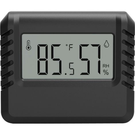 Thermometre Hygrometre Interieur - Affichage LCD Clair - Précision ±1 °F / ±5 % HR - Rafraîchissement Toutes Les 10 Secondes - Support Table / Dos Magnétique / Trou de Suspension - 1 Pièce (1/5)