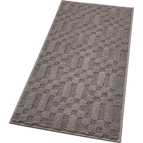 Tappeto Bagno 3D Morbido Assorbente Antiscivolo Lavabile Scendiletto Camera 45x75 Cm - Marrone
