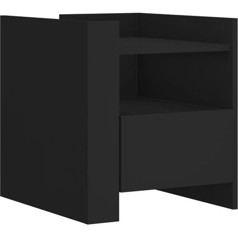 Maison Exclusive - Nachttisch Schwarz 45x50x50 cm Holzwerkstoff
