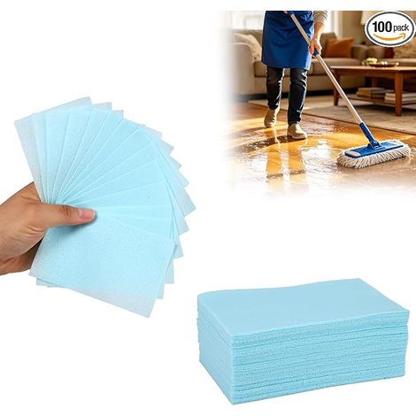 100 x Multi-Surface Cleaning Tablets for Floors, Concentrated Deep Cleaning Wipes for Hard Wood Tiles Multi-Effect Cleaning Tablets for Home, Kitchen, Living Room (1/5)