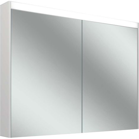 Armario con espejo Schneider OBJECT Line Comfort LED, 2 puertas