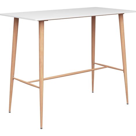 Ensemble de bar 5 pcs Meubles de salle à manger Blanc et noir (1/5)