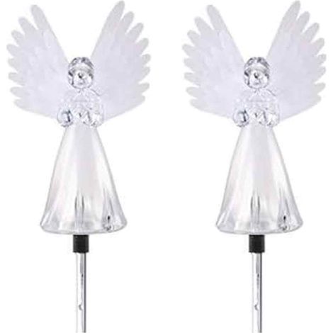 Lampes Solaires d'Extérieur  Lot de 2 Lampes Décoratives en Forme d'Ange (1/5)