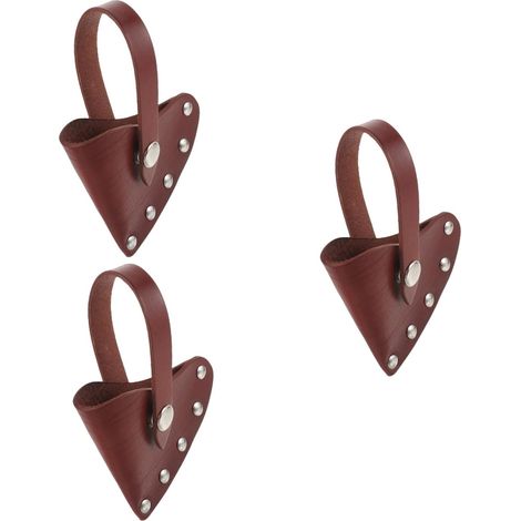 3 Pièces Jeu De Haches Portable En Plein Air Accessoires De Camping à Fendre Scie à Main De Guerre Couverture De Hachette Housse De Portable Tête De Cuir (1/5)