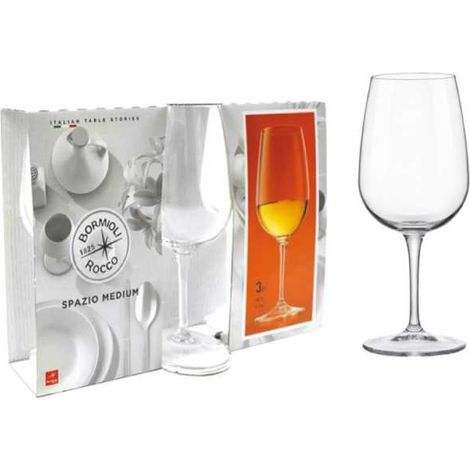 Set de 3 copas de vino blanco Spazio 42 cl en vaso mediano