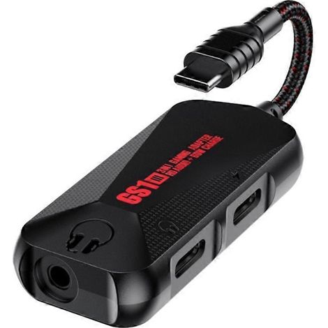 Carte son PLEXTONE GS1 pour jeux mobiles 3 en 1 avec adaptateur secteur USB-C vers prise jack 3,5 mm. (1/5)