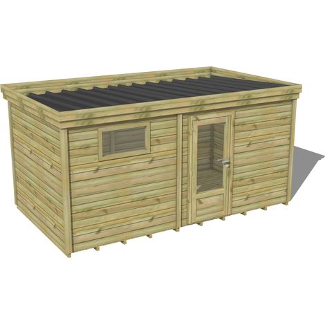 ABRI DE JARDIN bois traité 27mm, 4,7x2,6m, 12m2, Plancher (1/3)