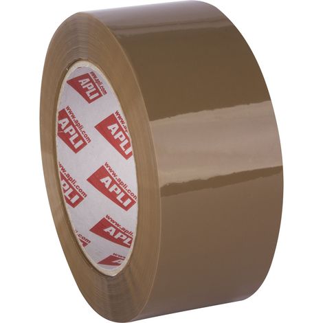 APLI 11695 - Pack de 36 rollos de precinto, 48 mm x 132 m, 25 µm, color marrón (1/2)