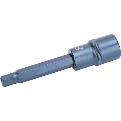 Douille hexagonale allongée pour tournevis, métrique, acier allié S2, outil de quincaillerie à main 100 x 8 mm (1/5)