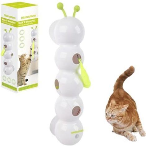 Jouet interactif pour chat Wusel Worm - Jouet interactif intelligent à mouvements pour chats, mode économie d'énergie intelligent, tour Wusel Worm, rechargeable par USB-C, ventouse extra large (1/5)