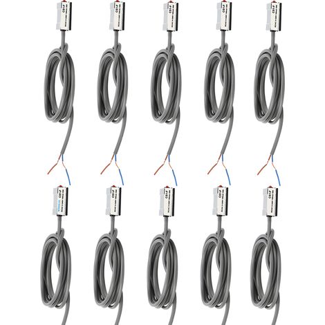 10 interrupteurs magnétiques CS1‑F 10W Reed pour vérins pneumatiques SI SU SC JSI MI MA50‑63, détection marche/arrêt (1/5)