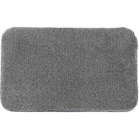 Tapis de sol moelleux et absorbant antidérapant 60 x 110 cm gris foncé (1/2)