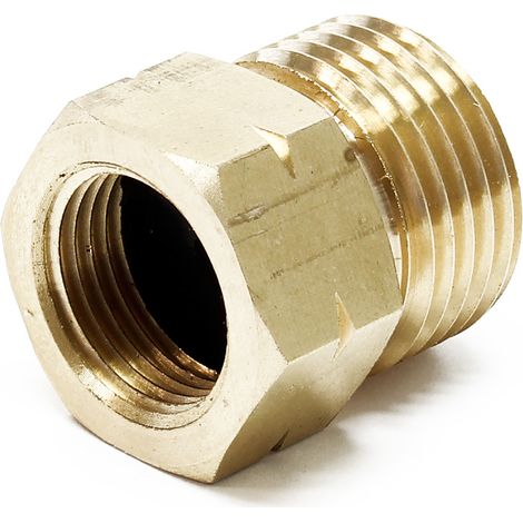Wiltec – Raccord gaz adaptateur réducteur 20 mm BSPP mâle gauche vers 16 mm BSPP femelle gauche – Matériaux robustes pour tuyaux à gaz – Étanchéité parfaite (1/2)