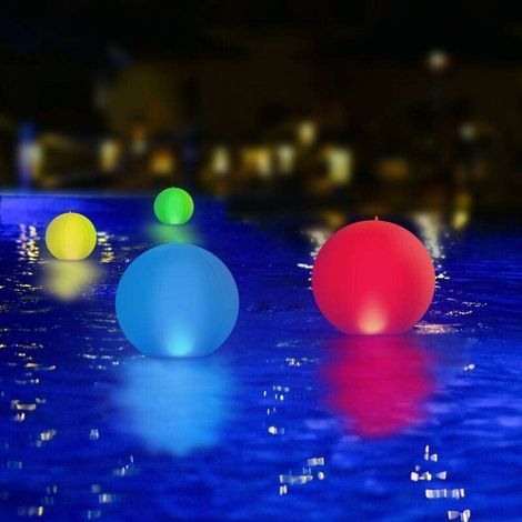 LAN BDD 2er-Set schwimmende Solar-LED-Poolleuchten – IP68 wasserdicht – 35 cm – Gartendekoration (1/5)