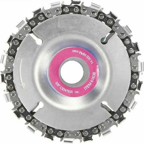 1pc 4 Inch 22 Teeth Chainsaw Angle Grinder Wood Carving Wheel for Angle Grinder Wood Cutting and Shaping (1/5)