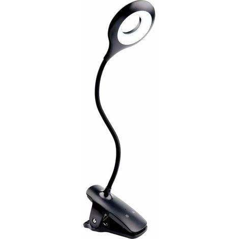 Lampara Led Recargable Sin Cable - Lámpara De Mesa Con Pinza - 3 Temperaturas De Color Y 3 Niveles De Brillo - Para Lectura En La Cama - 1 Unidad (1/5)
