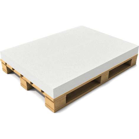 Cojín para palé sin funda de esponja para palé 120 x 80 x 10 cm blanco 030001543