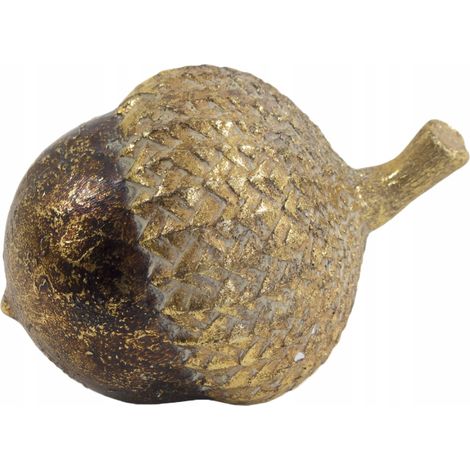 Statuetta decorativa autunnale a forma di ghianda, marrone dorato, 11,5 cm, zucca (1/5)