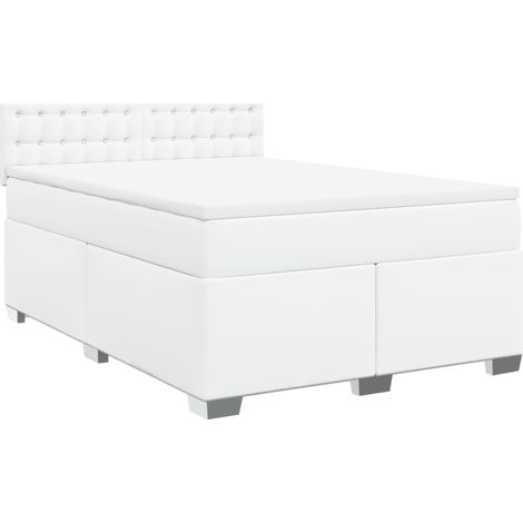 Maison Exclusive - Boxspringbett mit Matratze Weiß 140x190 cm Kun